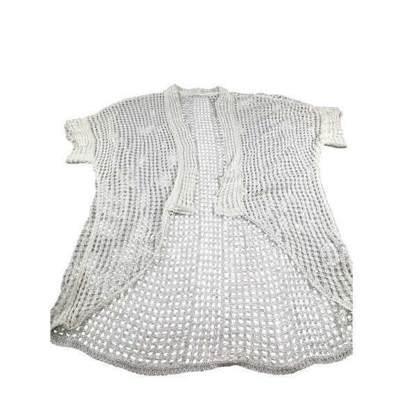 Shein Curve Open-Front Crochet Knit Cardigan - Picture 6 of 9